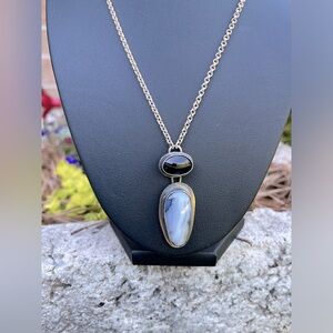 Sterling Silver Gem Stone Handmade Necklace by Sandy Robinson Jewelry